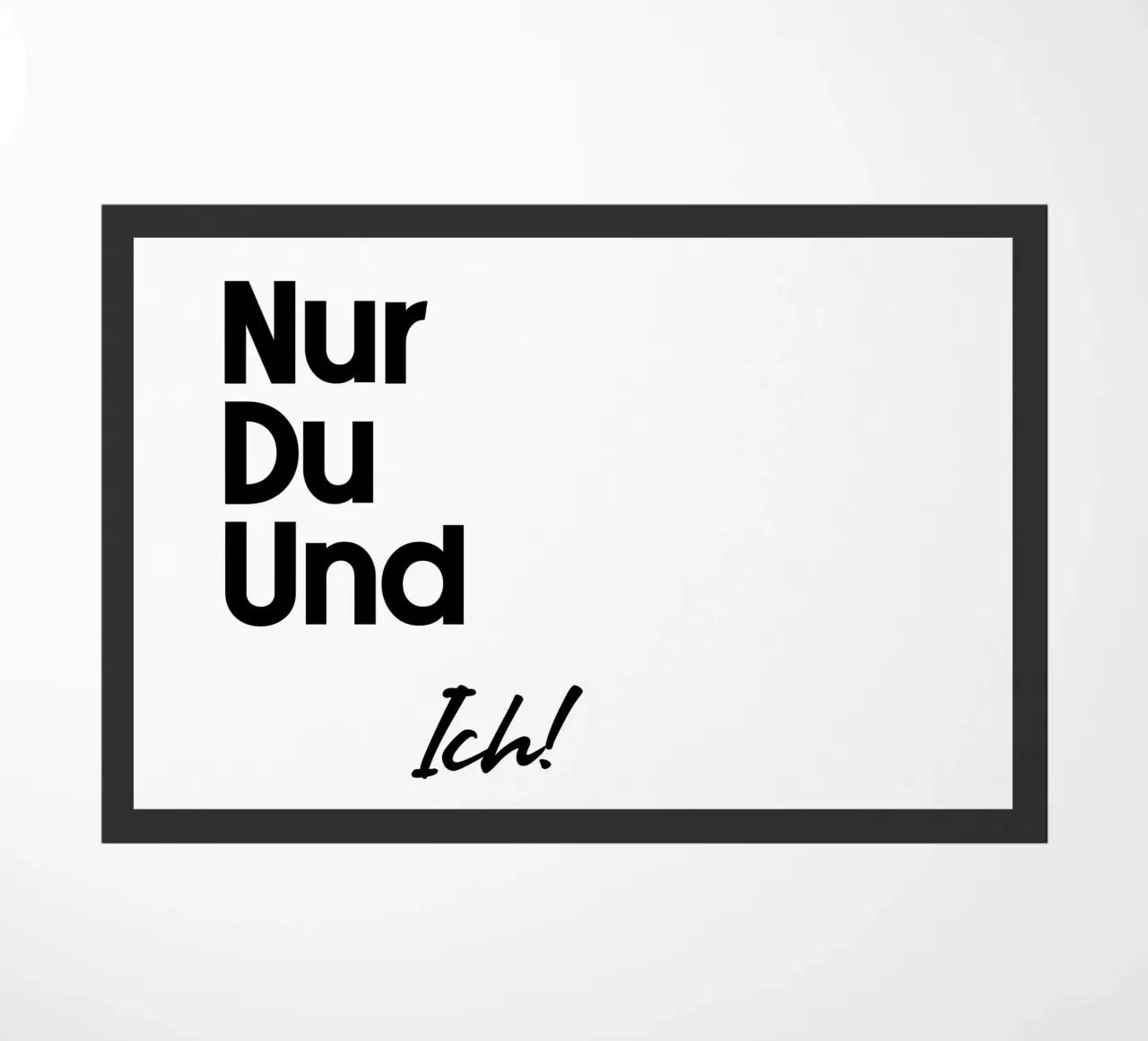 Solo tu e io! zerbino da YV TYPOGRAPHY