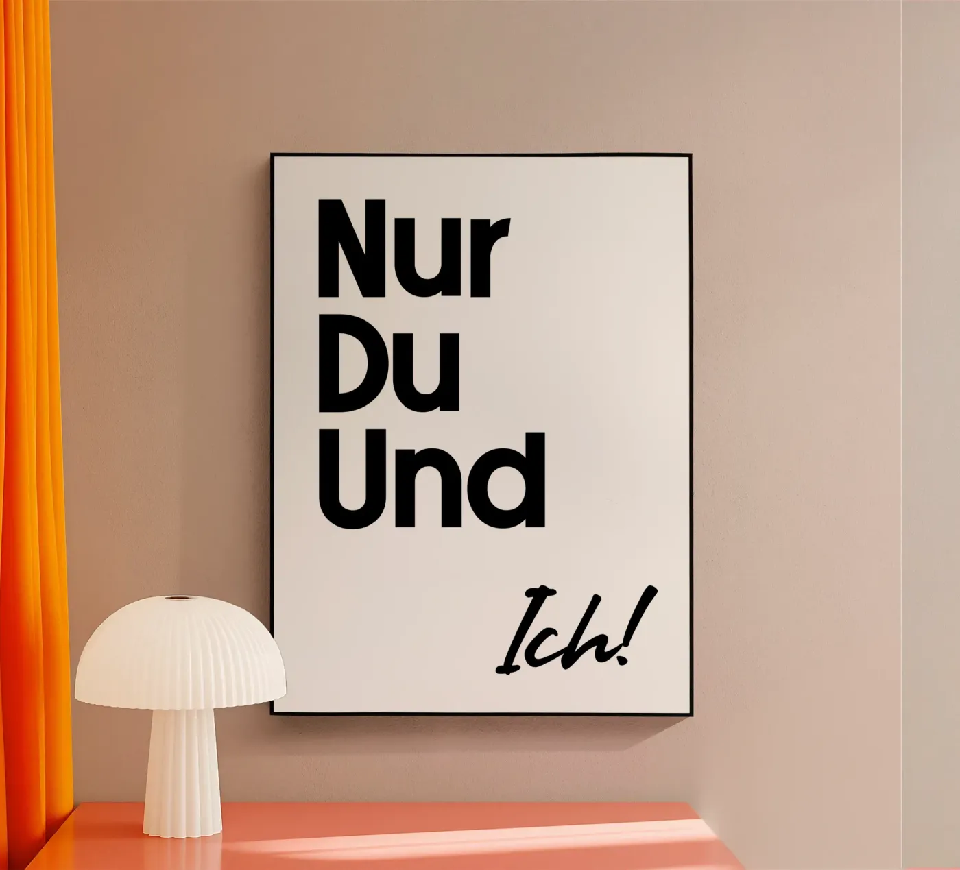 Only you and me! Acryl-Glas von YV TYPOGRAPHY