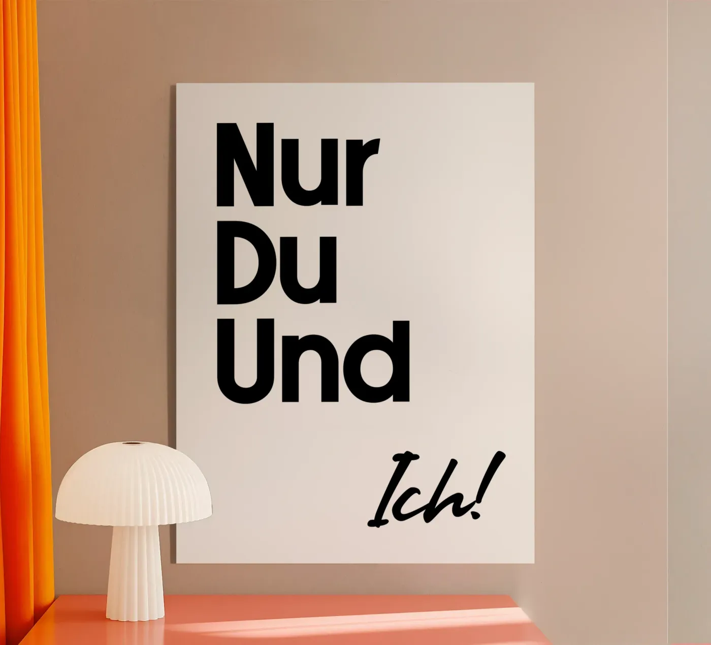 Only you and me! Acryl-Glas von YV TYPOGRAPHY