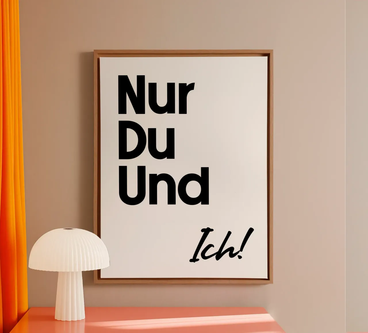 Solo tu e io! tela con Cornice a cassetta da YV TYPOGRAPHY