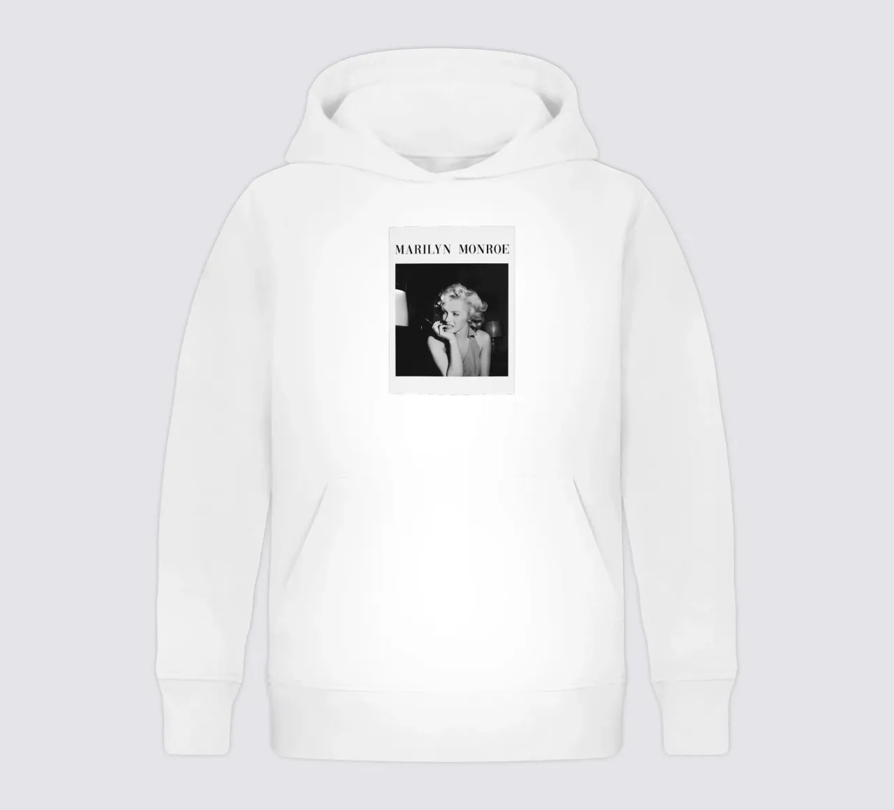 Marilyn Monroe, Timeless elegance kids hoodie by Carinaprint
