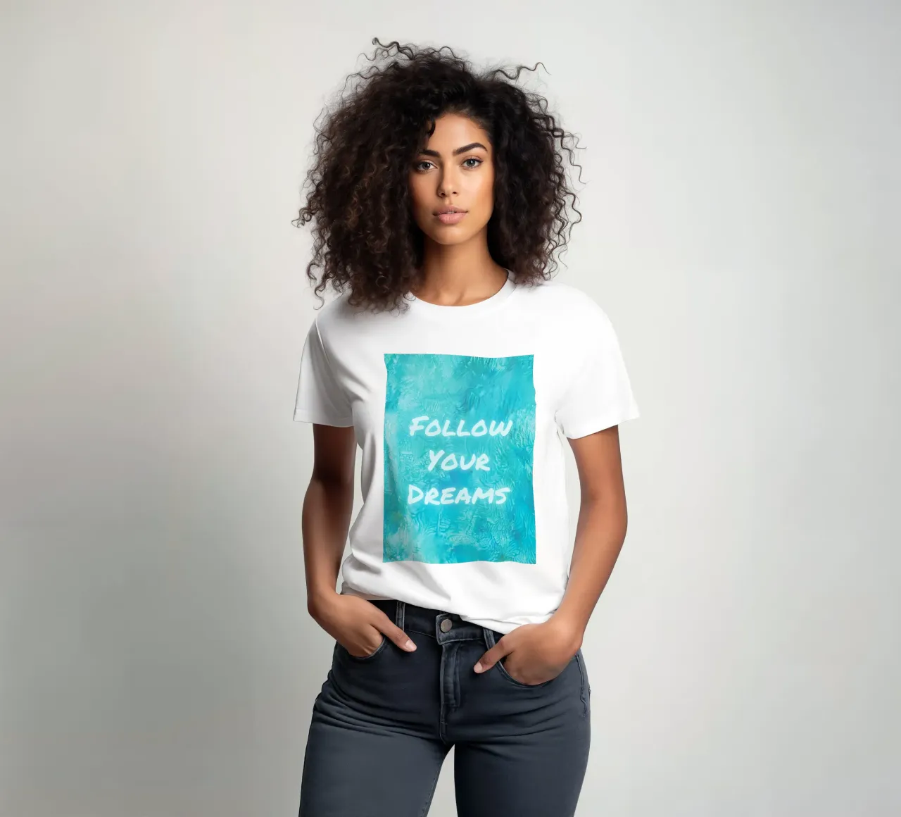 "Impresión abstracta con textura "Follow Your Dreams camiseta de FABOArt