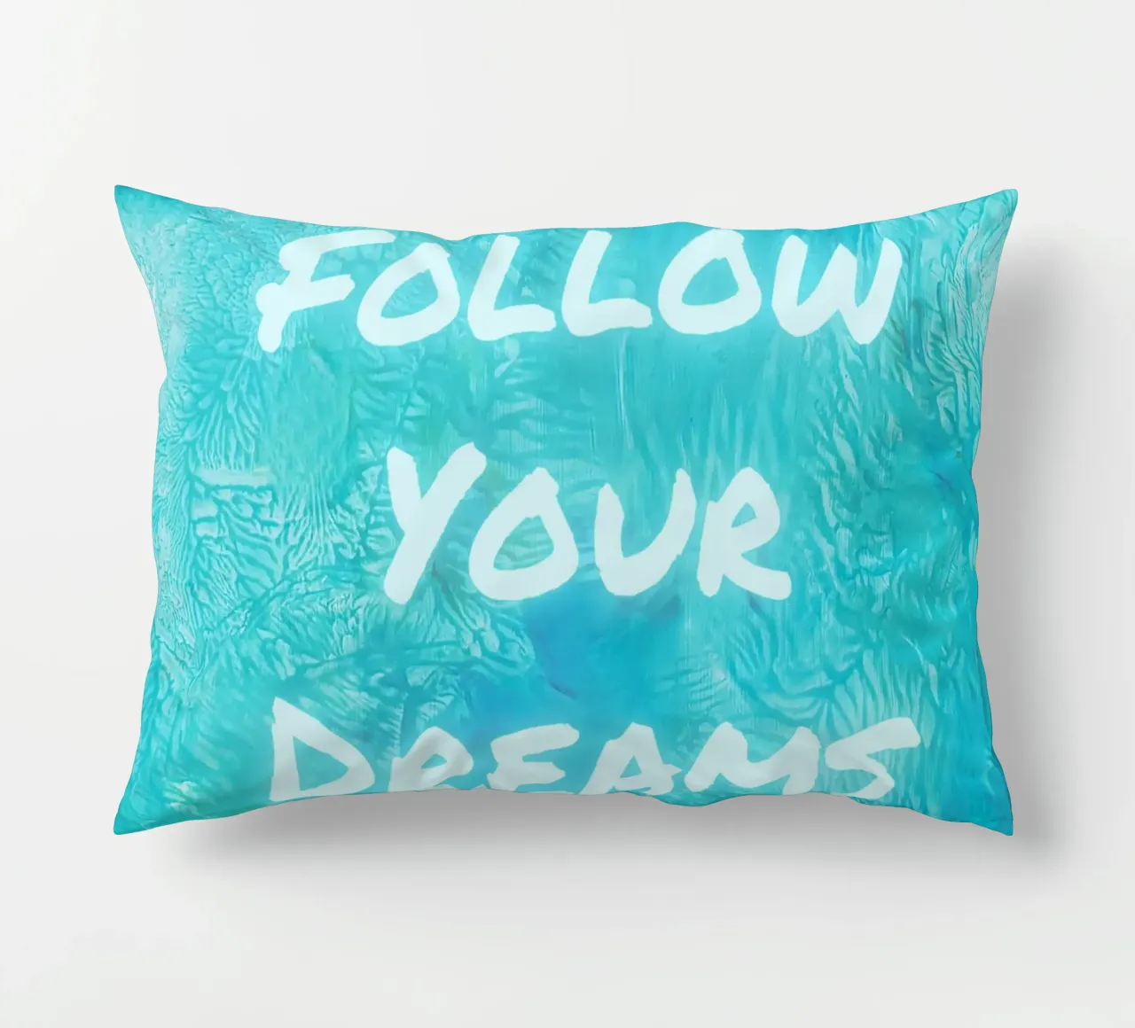 "Impresión abstracta con textura "Follow Your Dreams cojín de FABOArt
