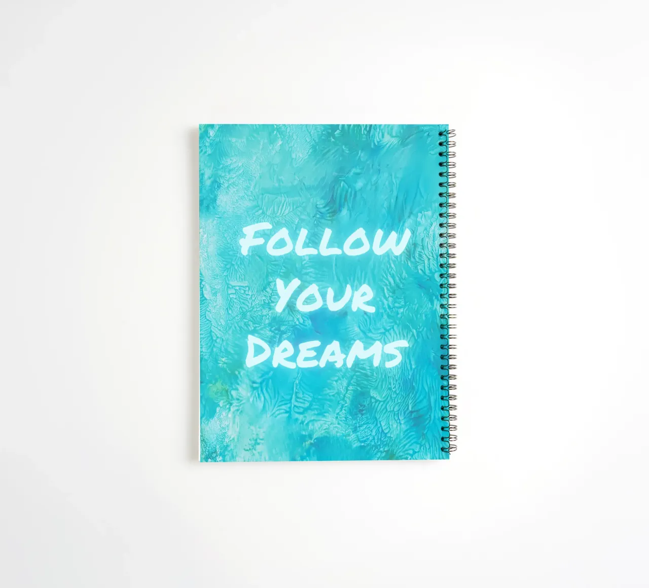 Impression abstraite texturée "Follow Your Dreams" (Suivez vos rêves) carnet à spirale de FABOArt