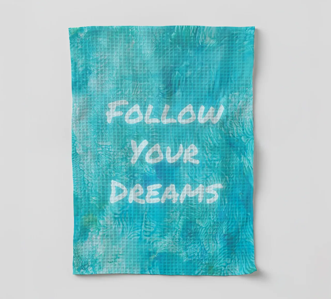 Impression abstraite texturée "Follow Your Dreams" (Suivez vos rêves) torchon de FABOArt