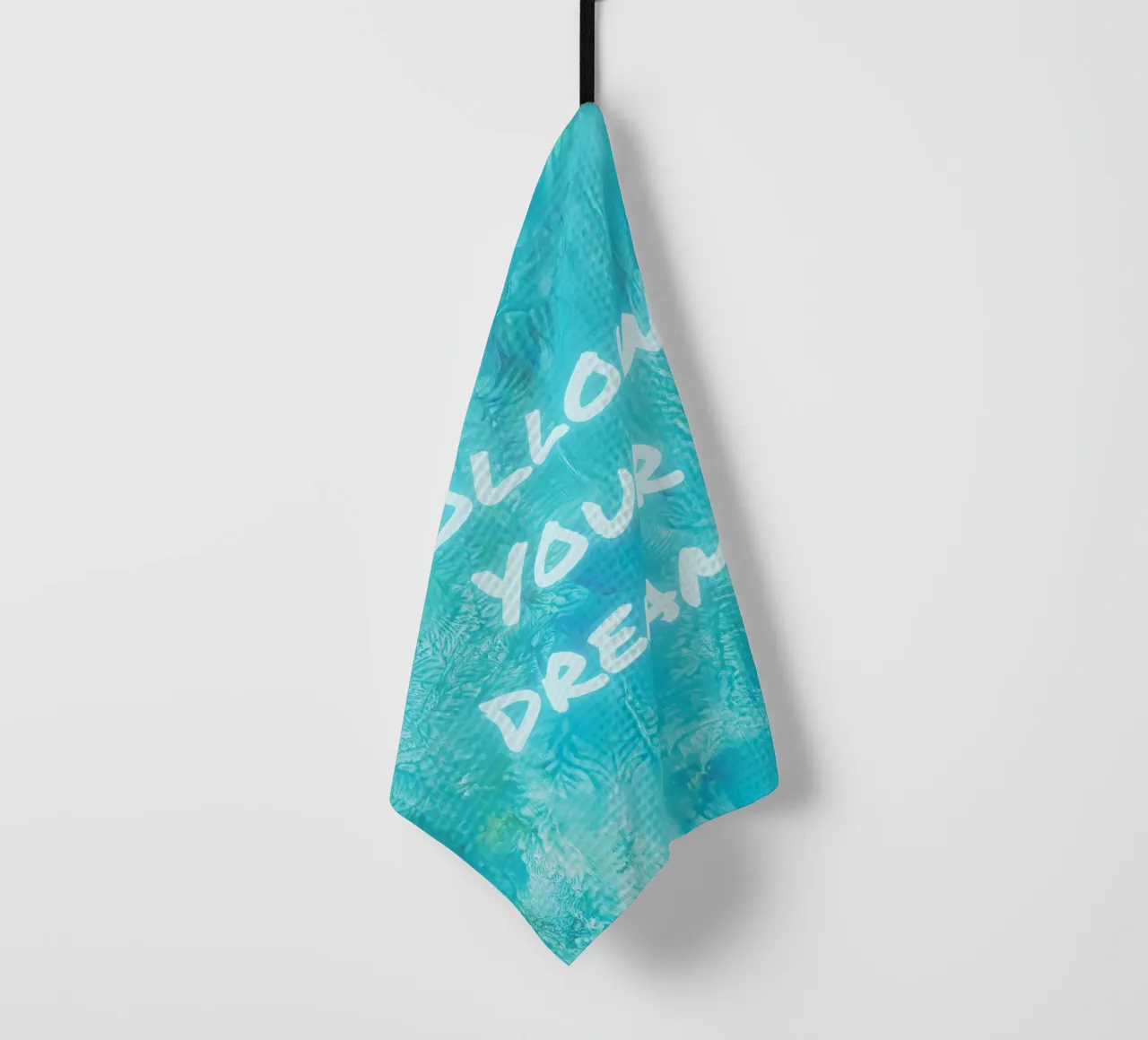 Impression abstraite texturée "Follow Your Dreams" (Suivez vos rêves) torchon de FABOArt