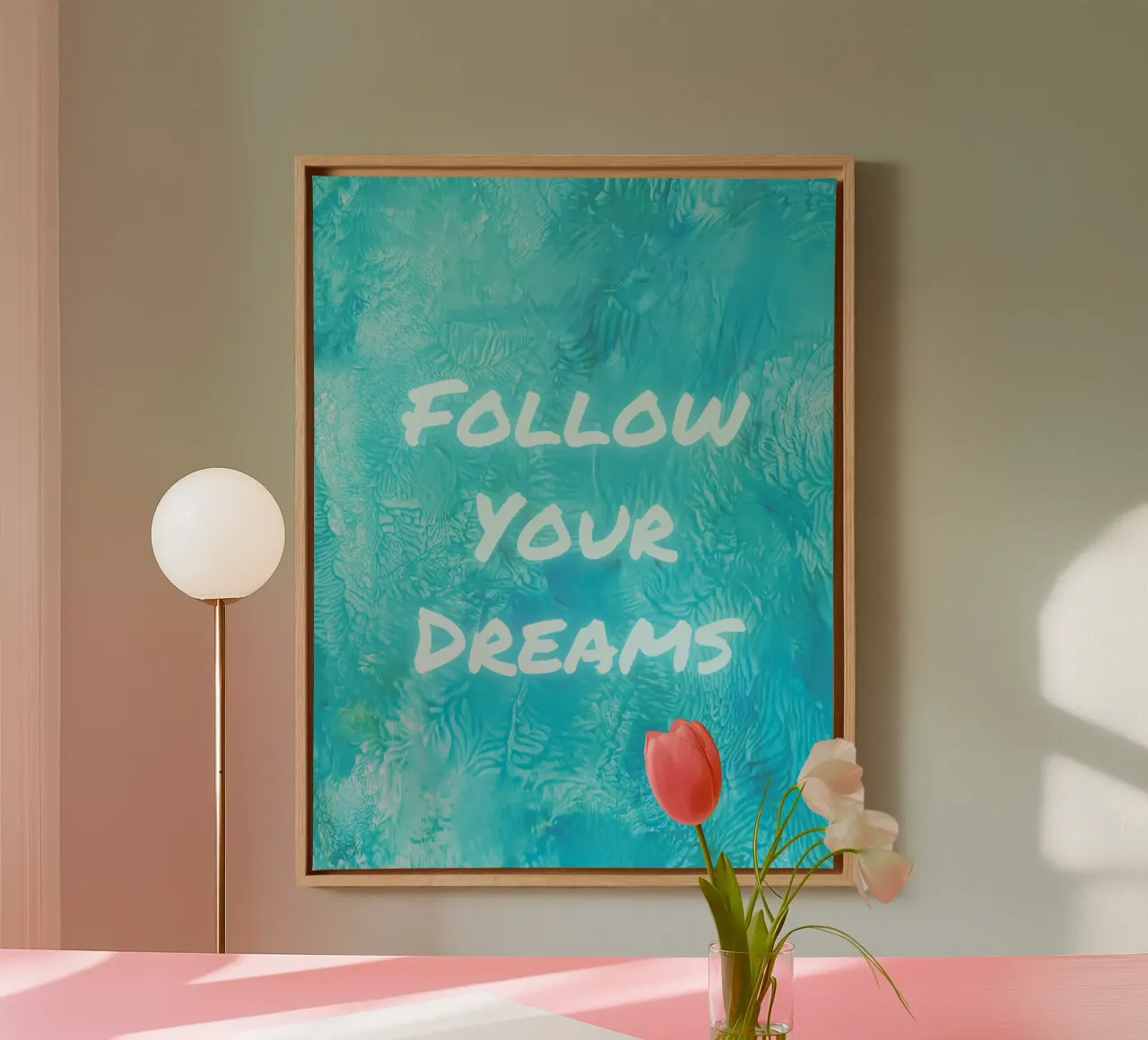 "Impresión abstracta con textura "Follow Your Dreams lienzo de FABOArt