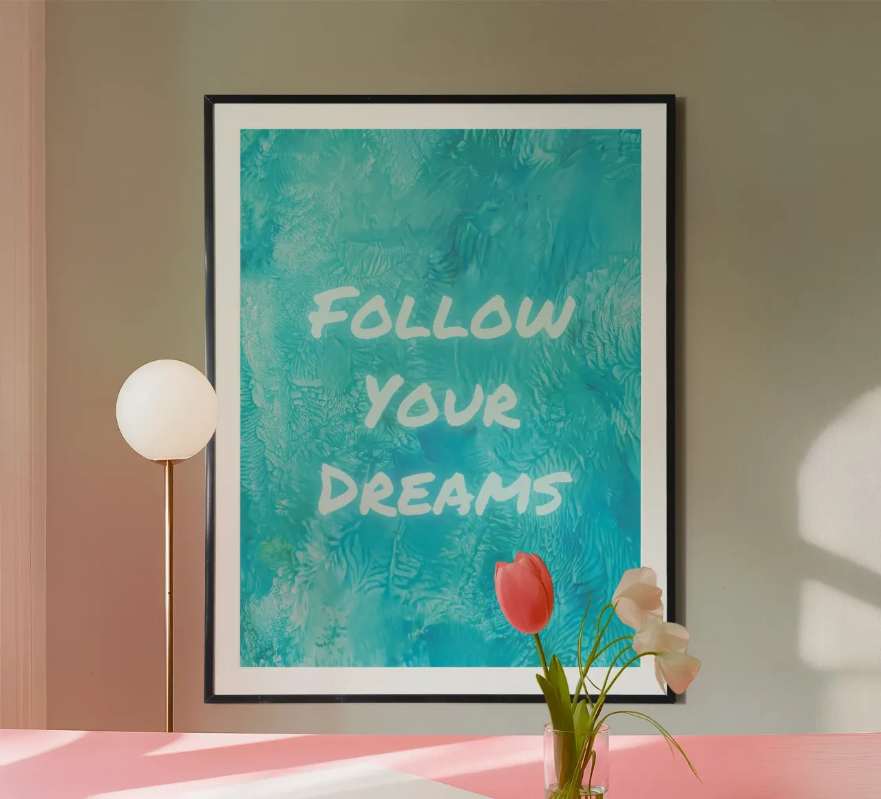 "Impresión abstracta con textura "Follow Your Dreams hahnemühle de FABOArt