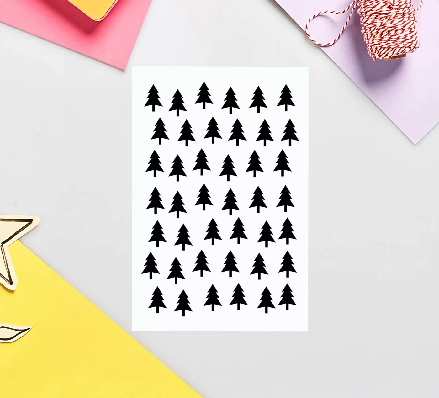 Tree Pattern sticker van Mottos by Sinan Saydik