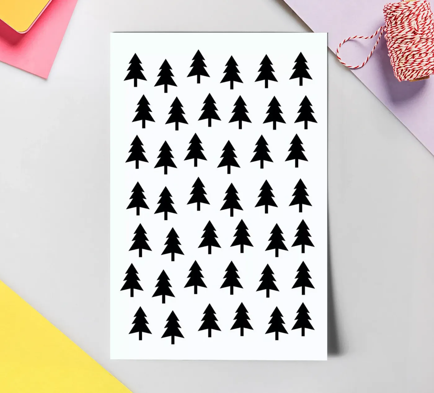 Tree Pattern stickervel van Mottos by Sinan Saydik