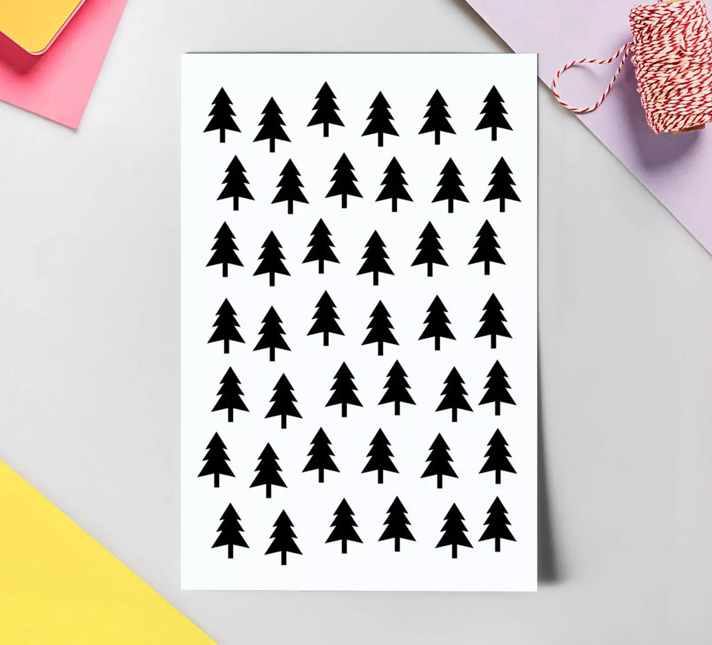 Tree Pattern Stickerbogen von Mottos by Sinan Saydik