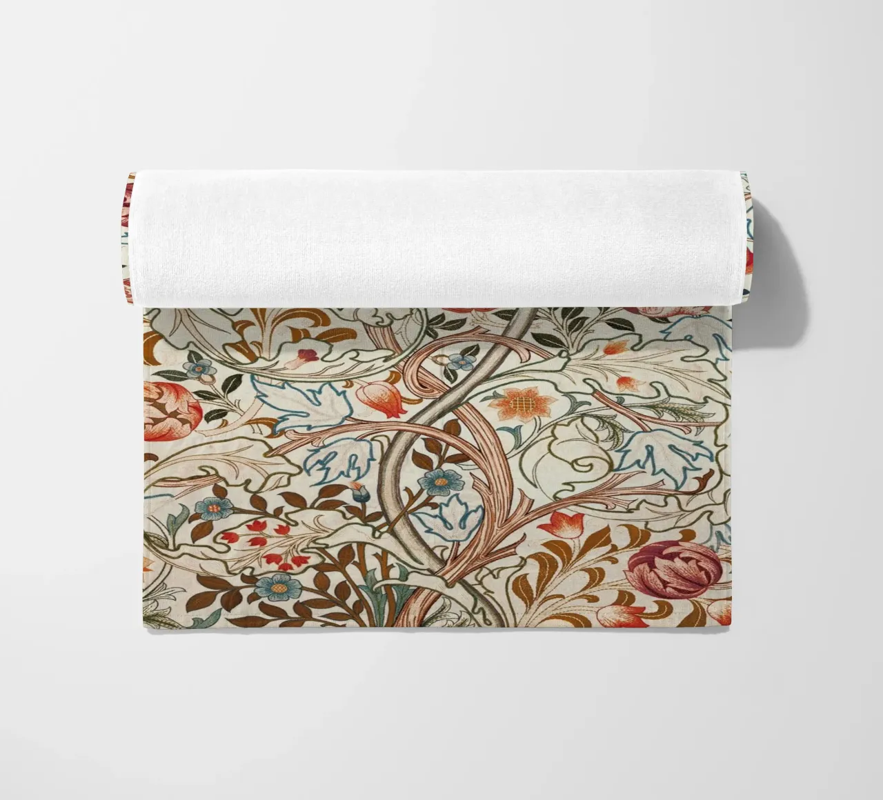 William Morris - Acanthus Portiere Floral beach towel by William Store