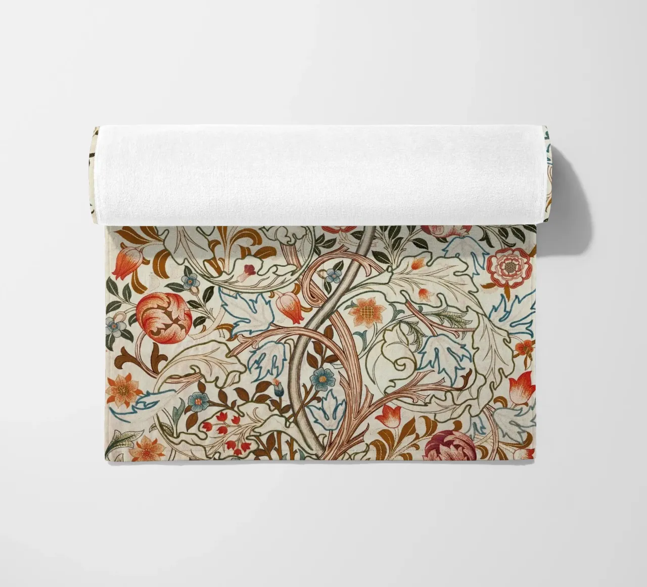 William Morris - Acanthus Portiere Floral beach towel by William Store