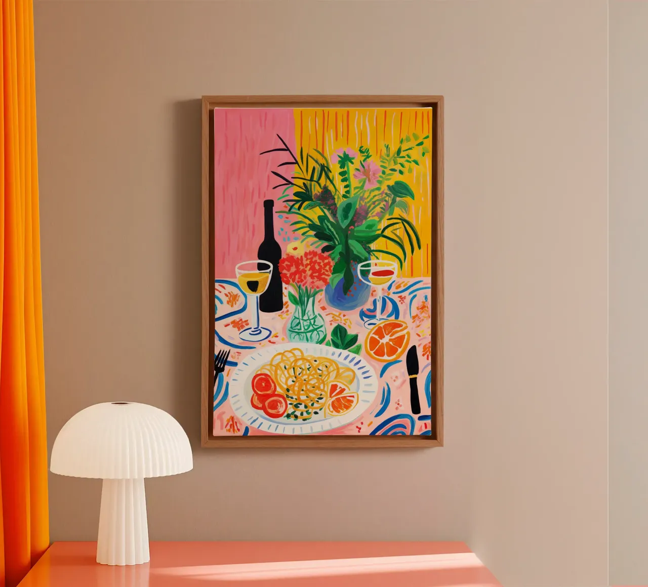 Summer Buffet tela con Cornice a cassetta da Artsy Bessy