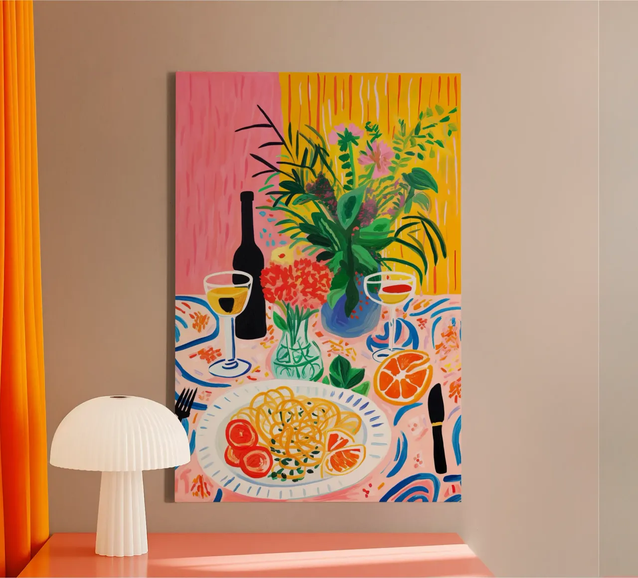 Summer Buffet tela con Cornice a cassetta da Artsy Bessy