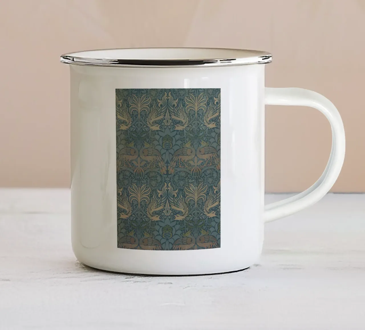 William Morris - Pavone e drago tazza in smalto da William Store
