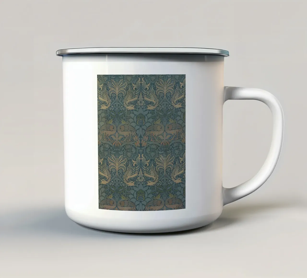William Morris - Pavone e drago tazza in smalto da William Store