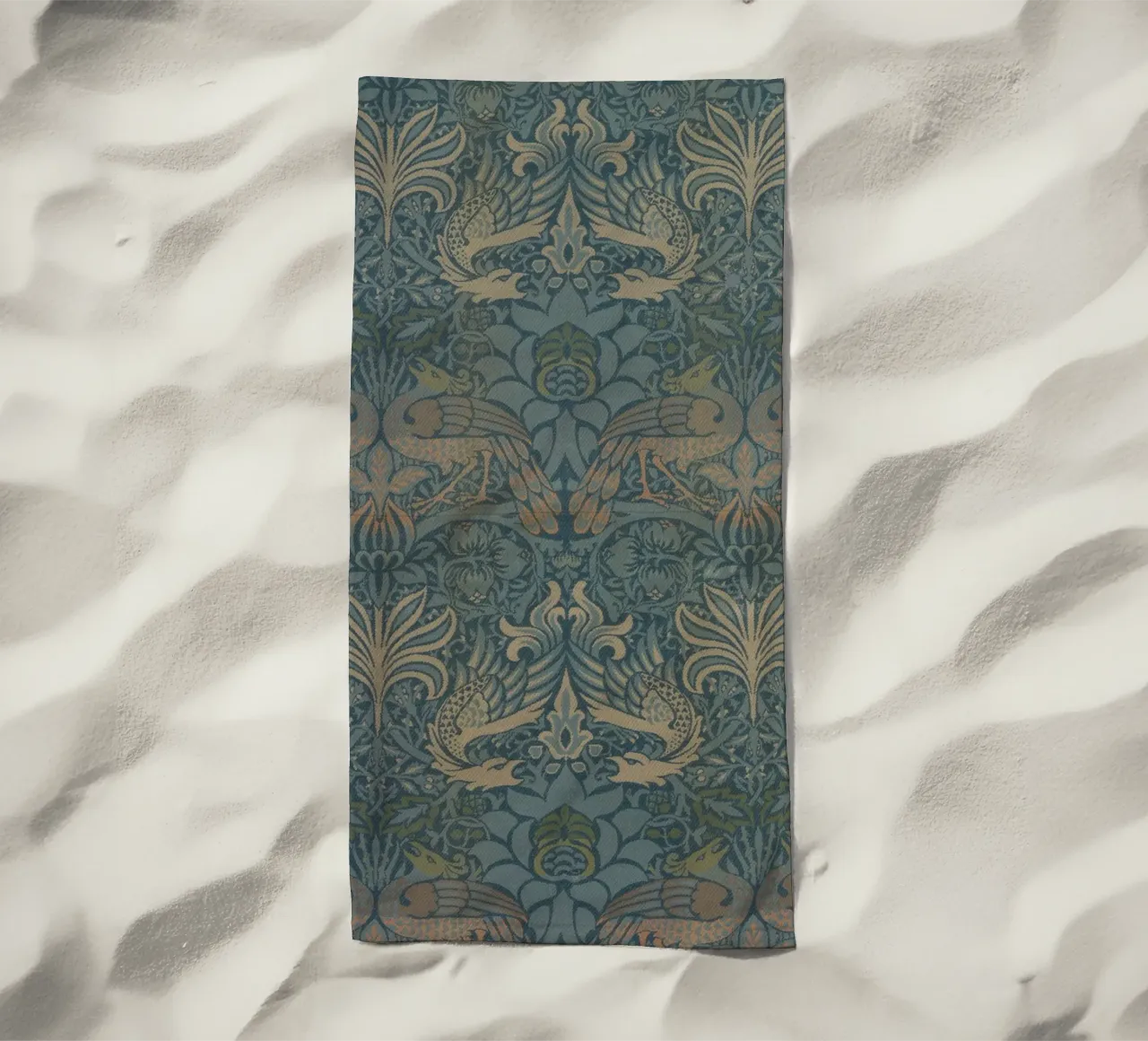 William Morris - Pavone e drago telo mare da William Store