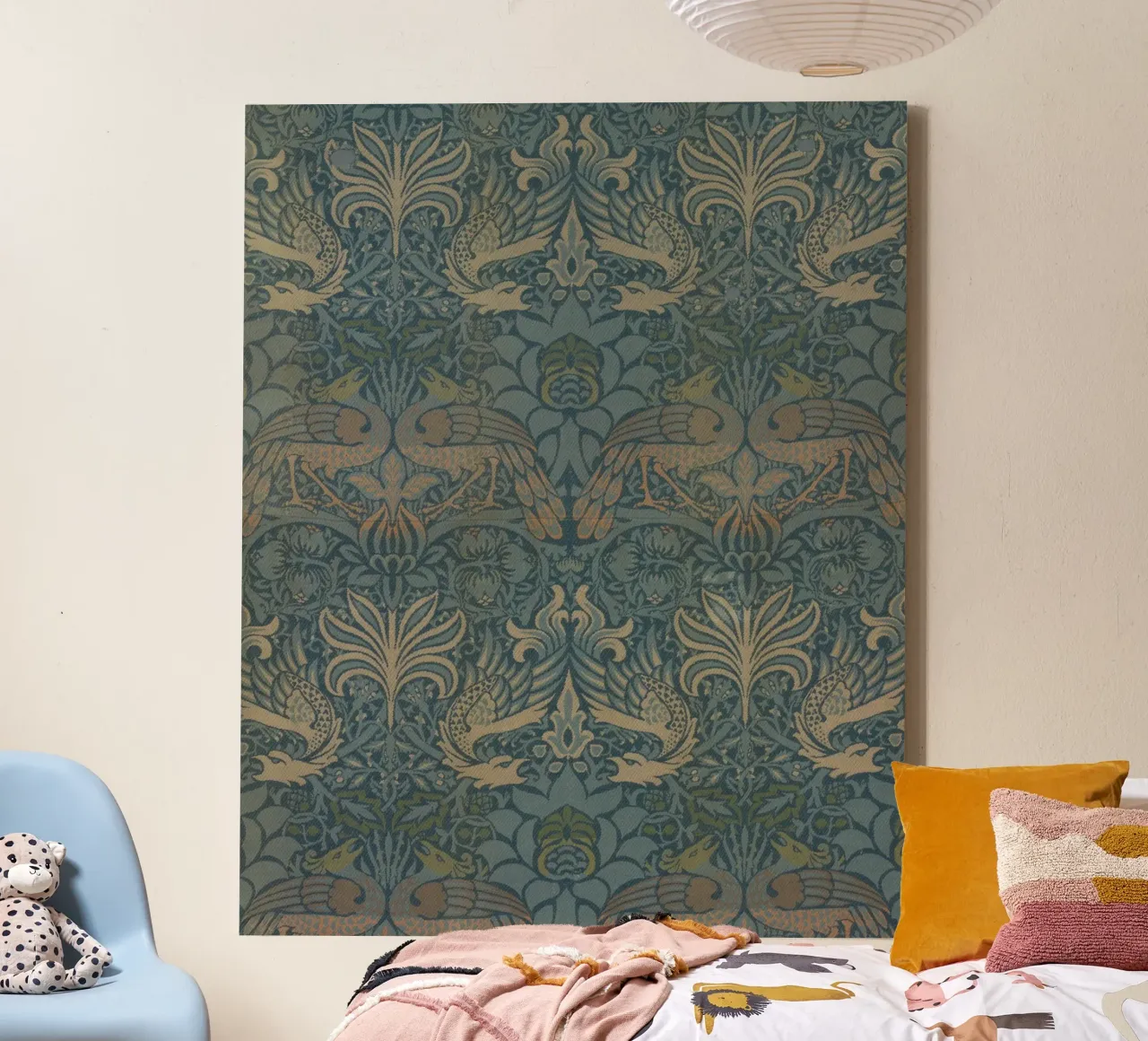 William Morris - Pavone e drago tela con Cornice a cassetta da William Store