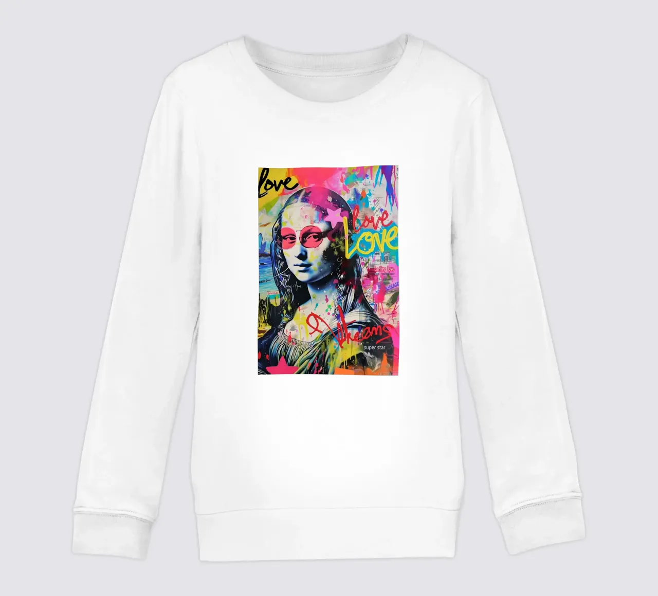 Mona Lisa Superstar felpa bambino da Carinaprint