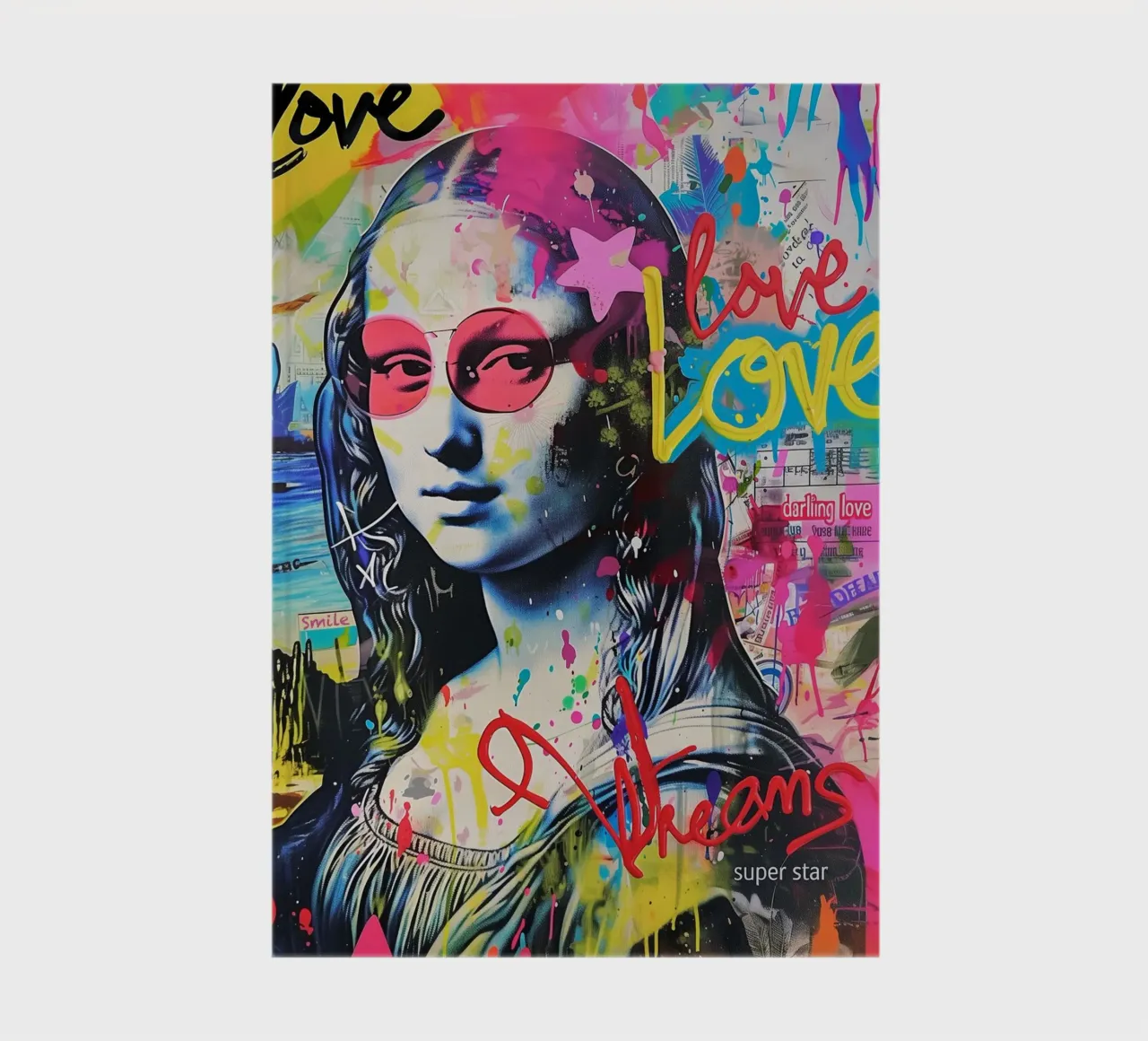 Mona Lisa Superstar notebook by Carinaprint