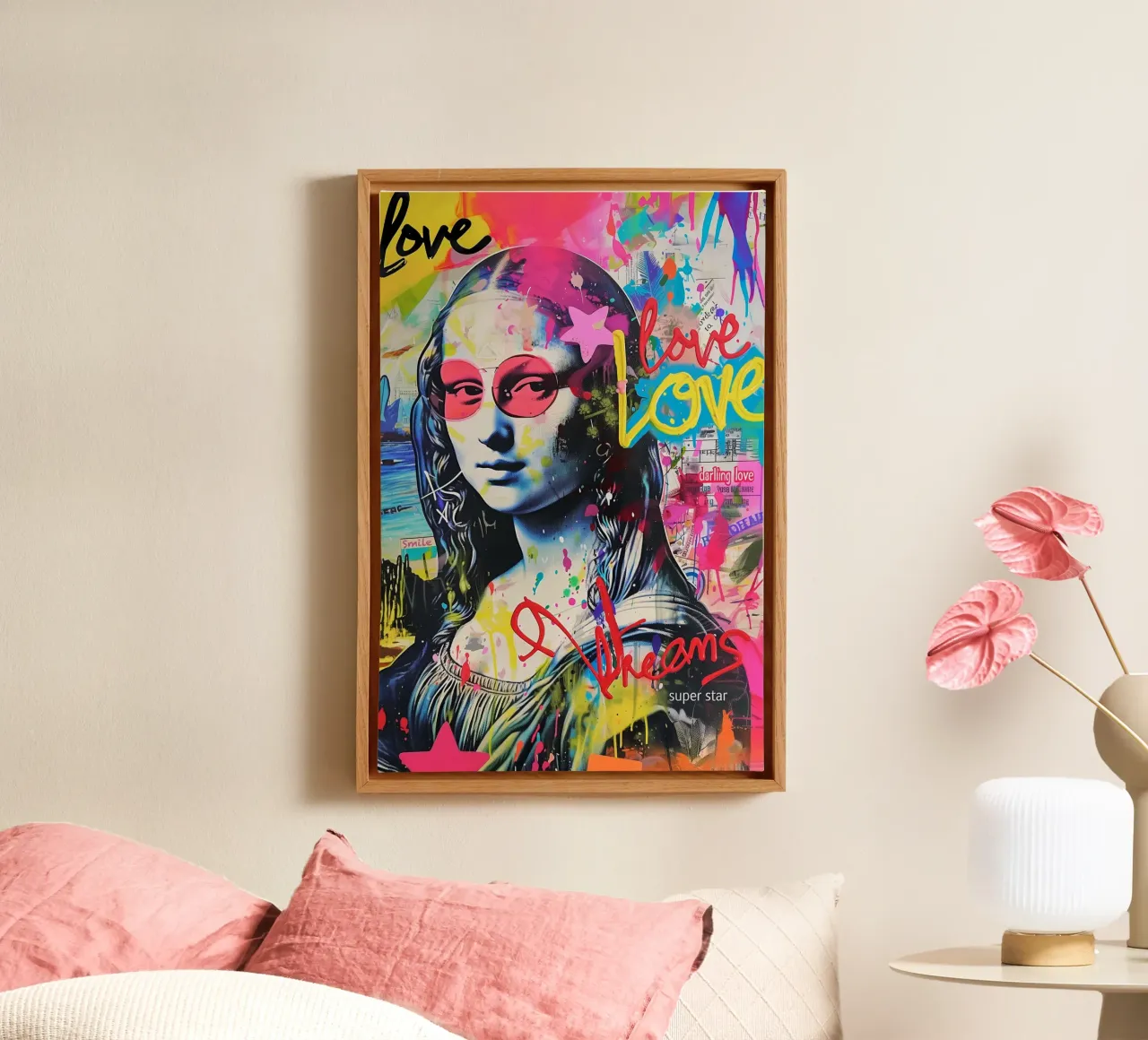 Mona Lisa Superstar canvas by Carinaprint