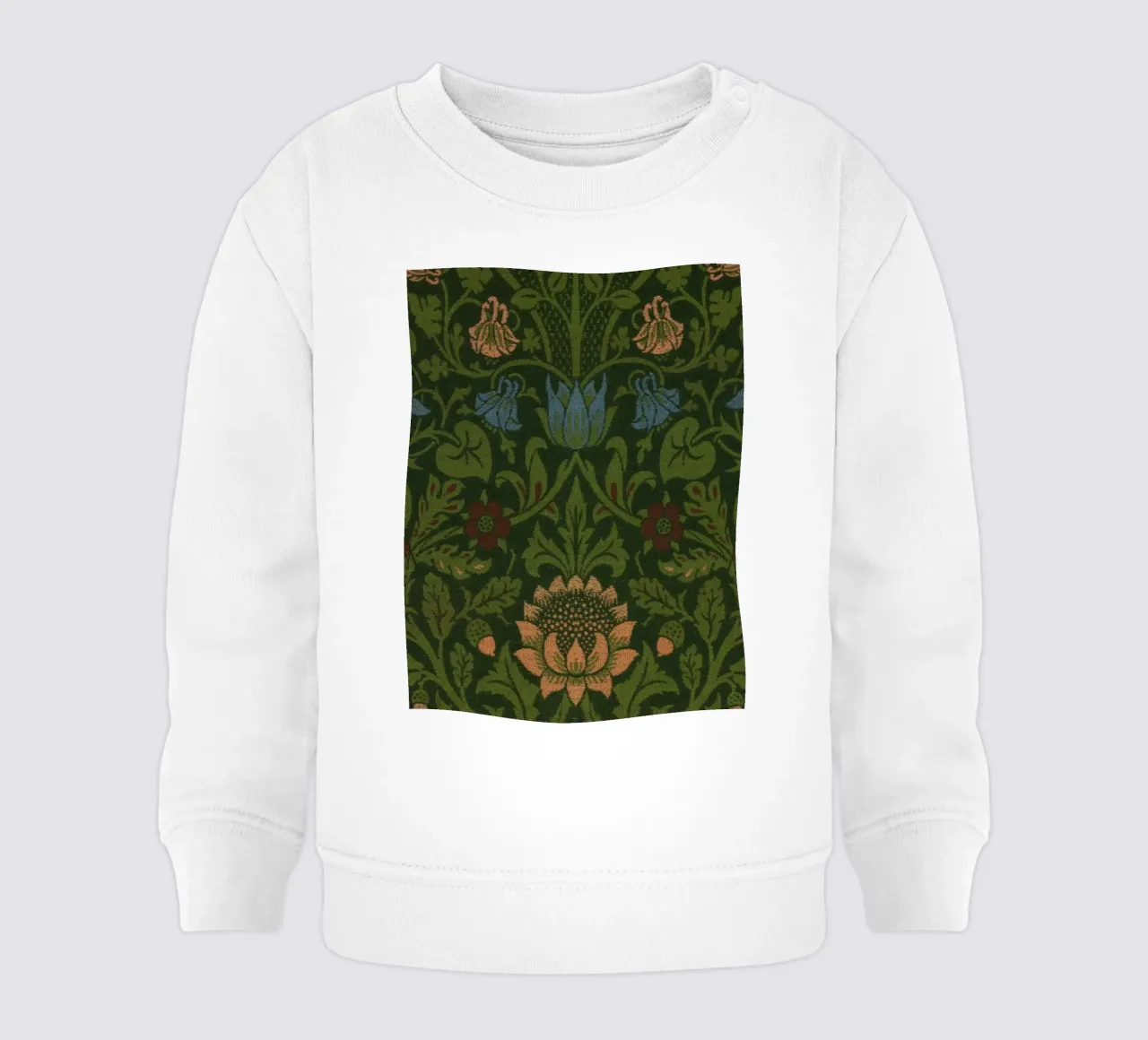 William Morris - Violet and Columbine, Detail baby sweatshirt by William Store