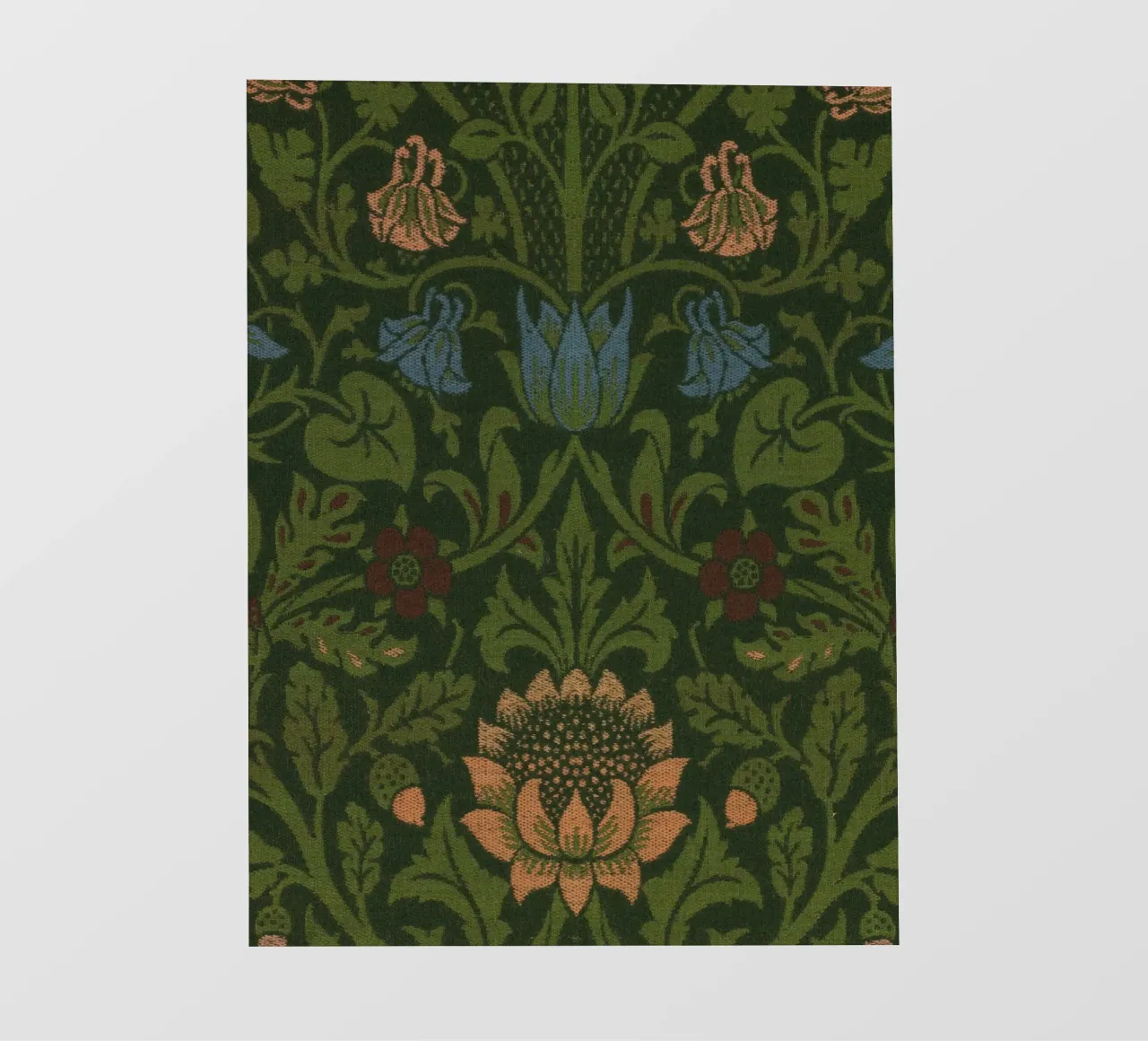 William Morris - Violetta e aquilegia, dettaglio telo in pvc da William Store