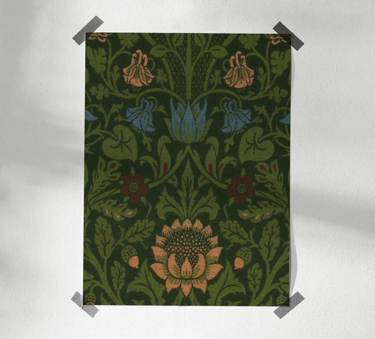 William Morris - Violetta e aquilegia, dettaglio carta hahnemühle da William Store