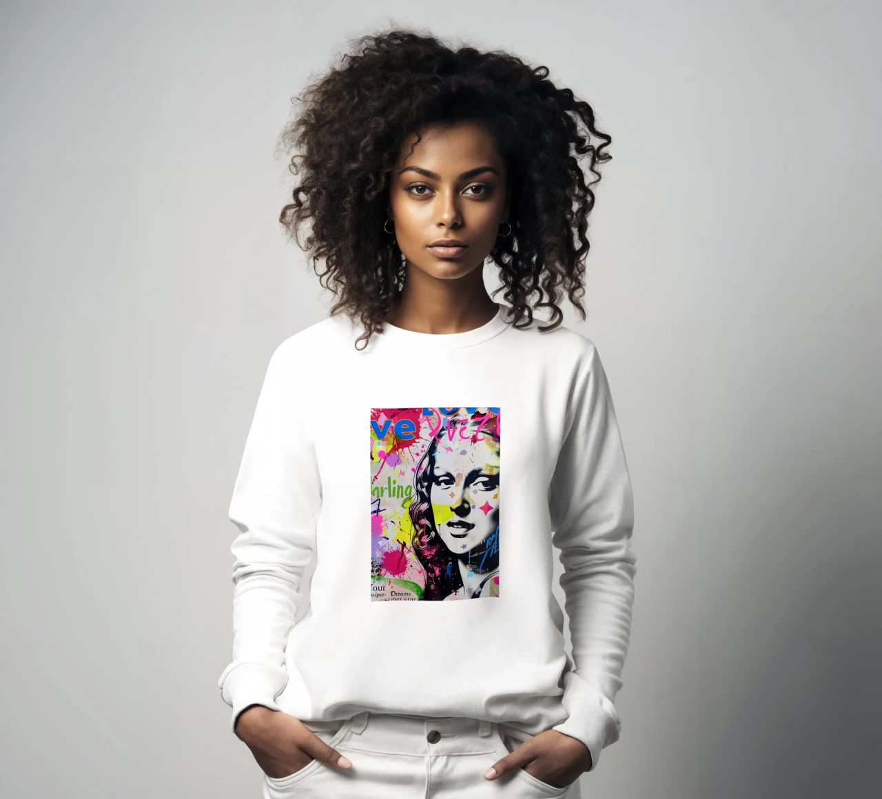 Monna Lisa pop-art felpa da Carinaprint