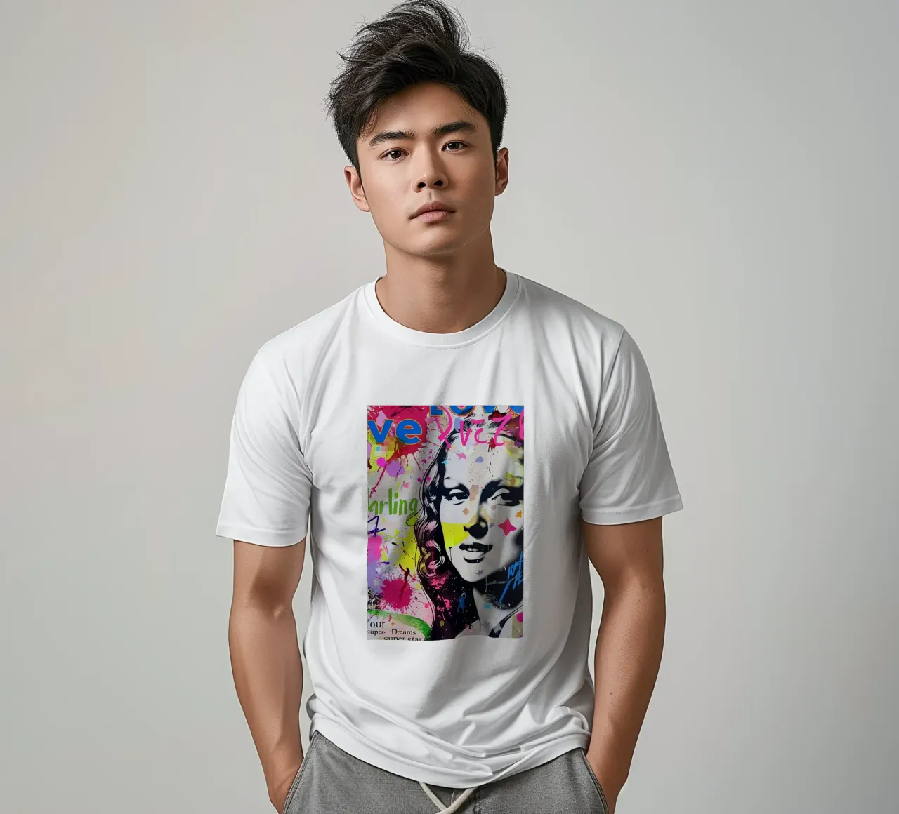 Monna Lisa pop-art t-shirt da Carinaprint