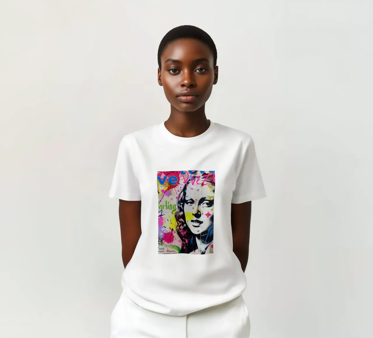 Monna Lisa pop-art t-shirt da Carinaprint