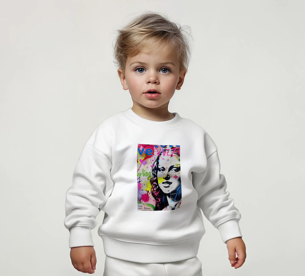 Monna Lisa pop-art felpa neonato da Carinaprint
