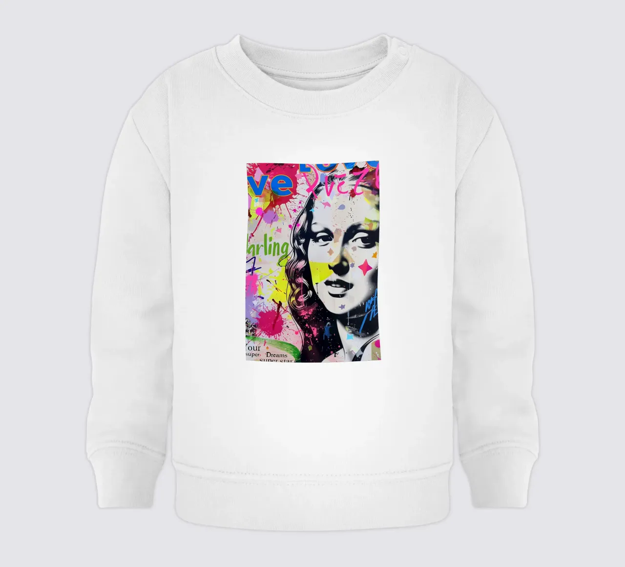 Monna Lisa pop-art felpa neonato da Carinaprint