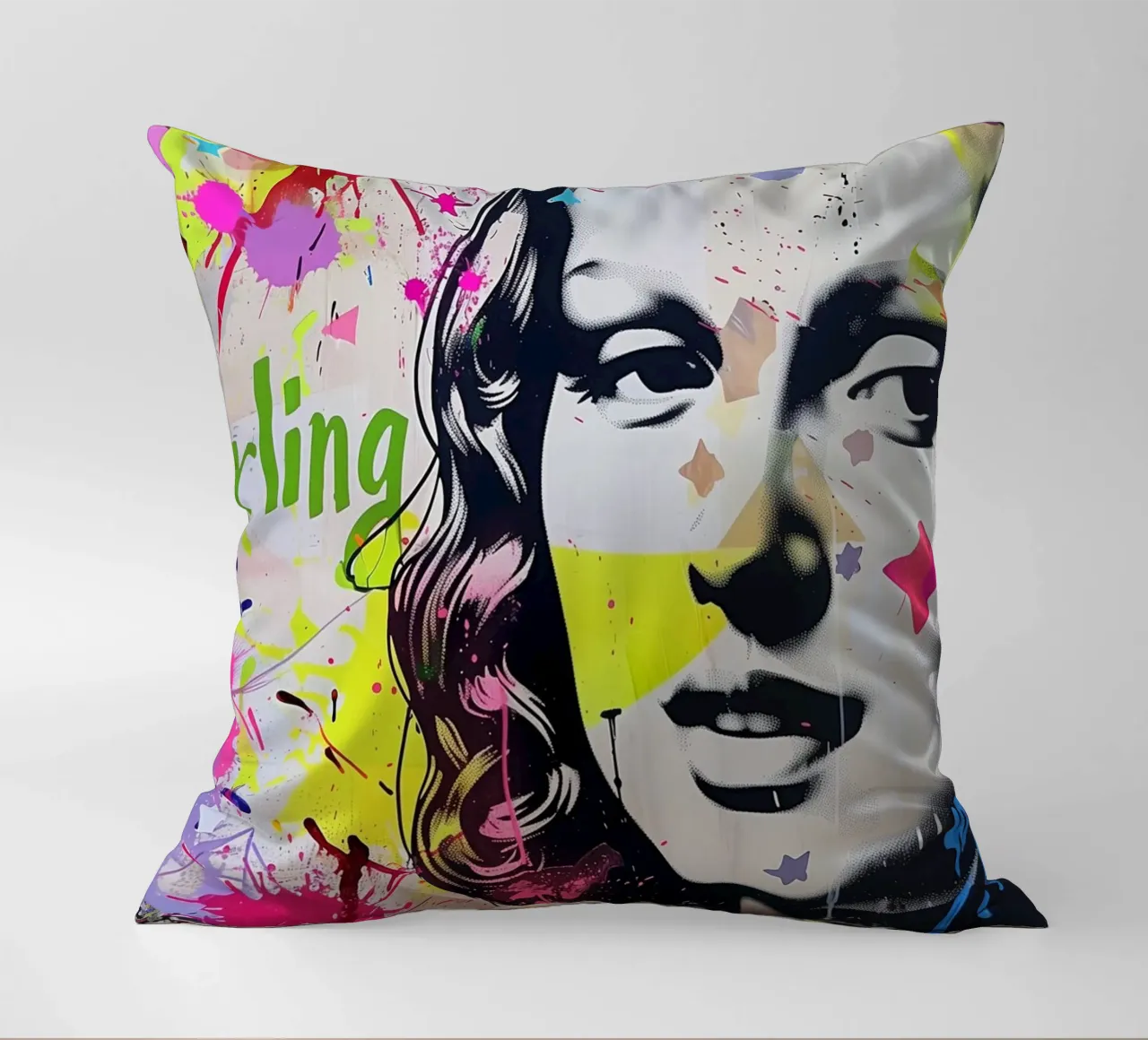 Monna Lisa pop-art cuscino da Carinaprint