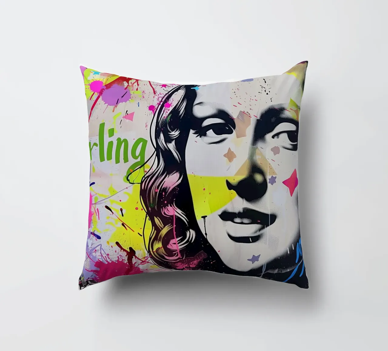Monna Lisa pop-art cuscino da Carinaprint