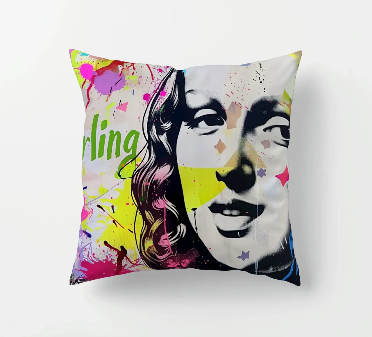 Monna Lisa pop-art cuscino da Carinaprint