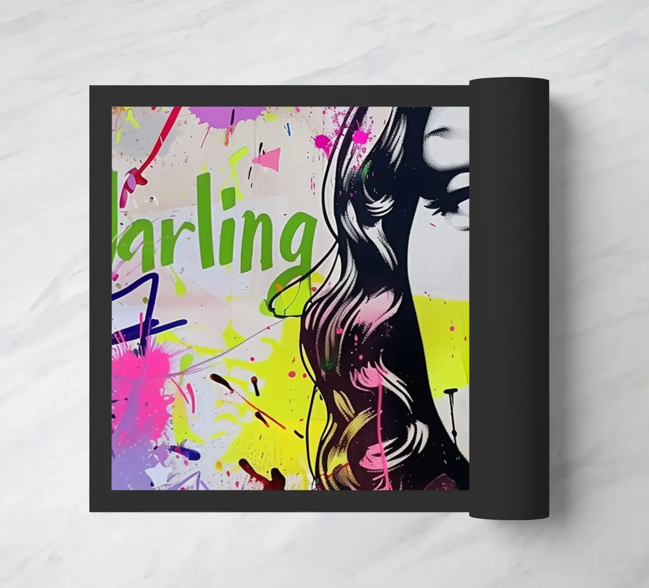 Mona Lisa pop-art felpudo de Carinaprint