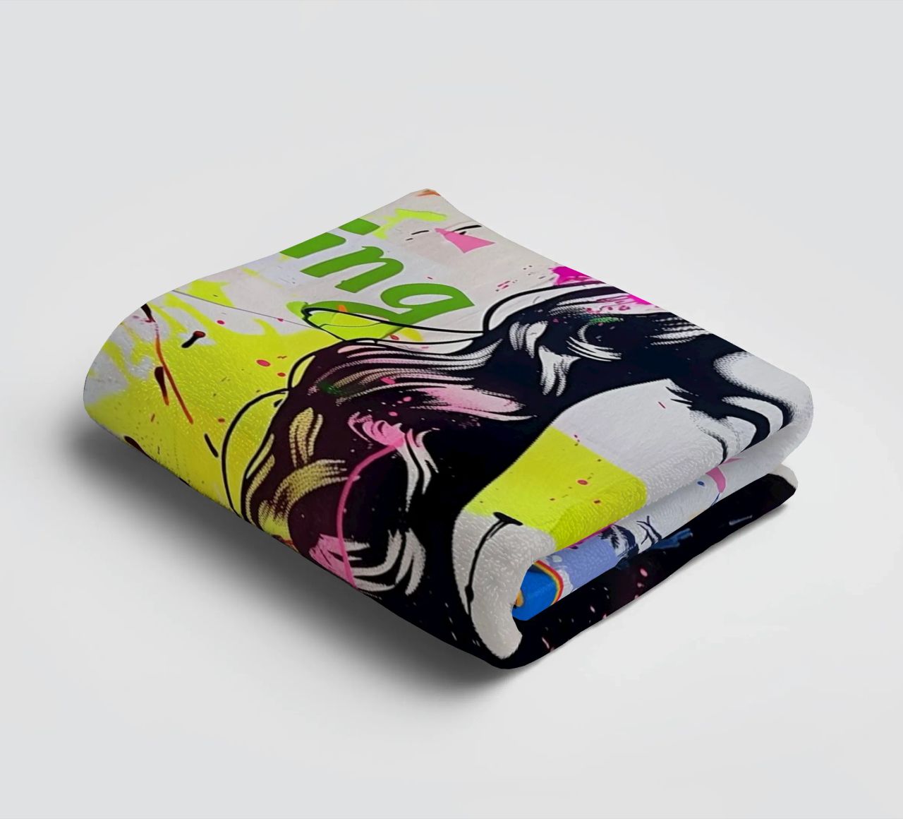 Mona Lisa pop-art towel by Carinaprint