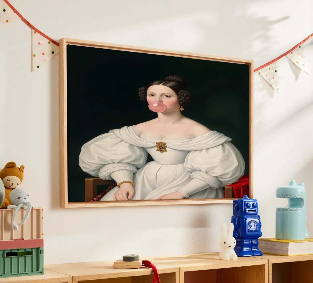 Bubblegum Countess tela con Cornice a cassetta da Attaboy Dsgn