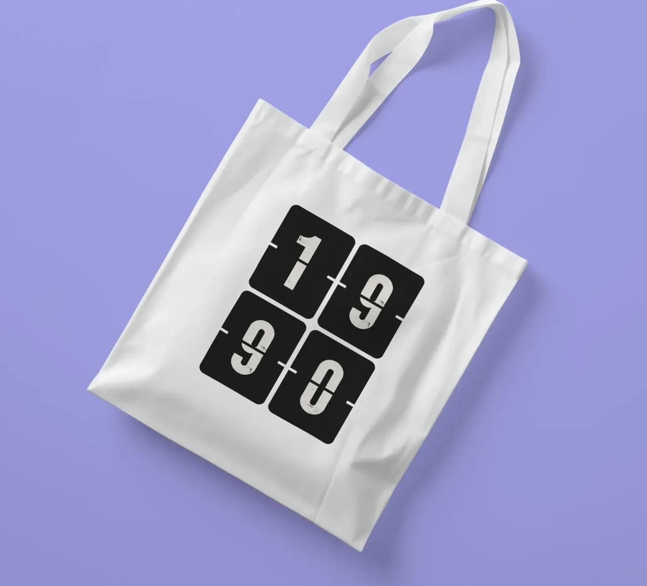 1990 Year tote bag by Vintagrafica