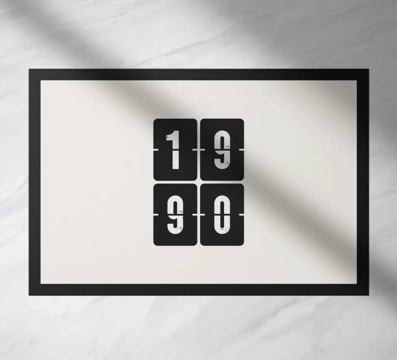1990 Year doormat by Vintagrafica