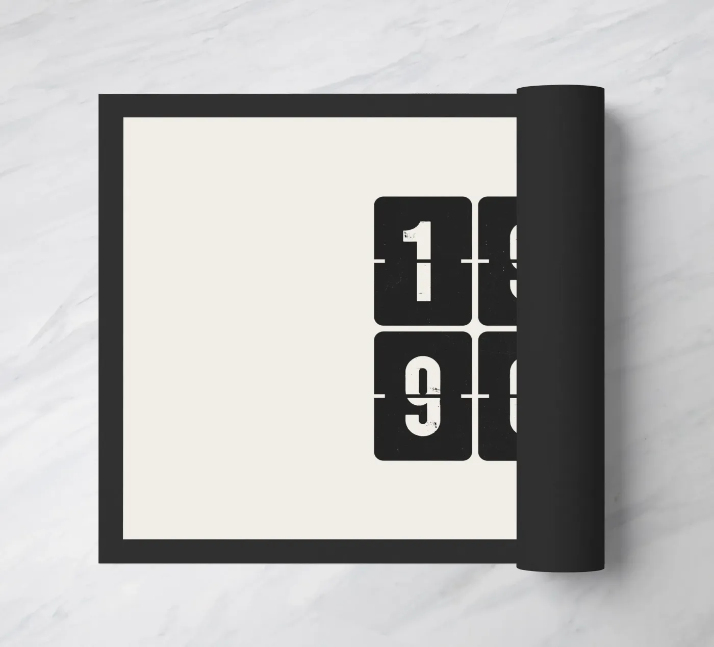 1990 Year doormat by Vintagrafica