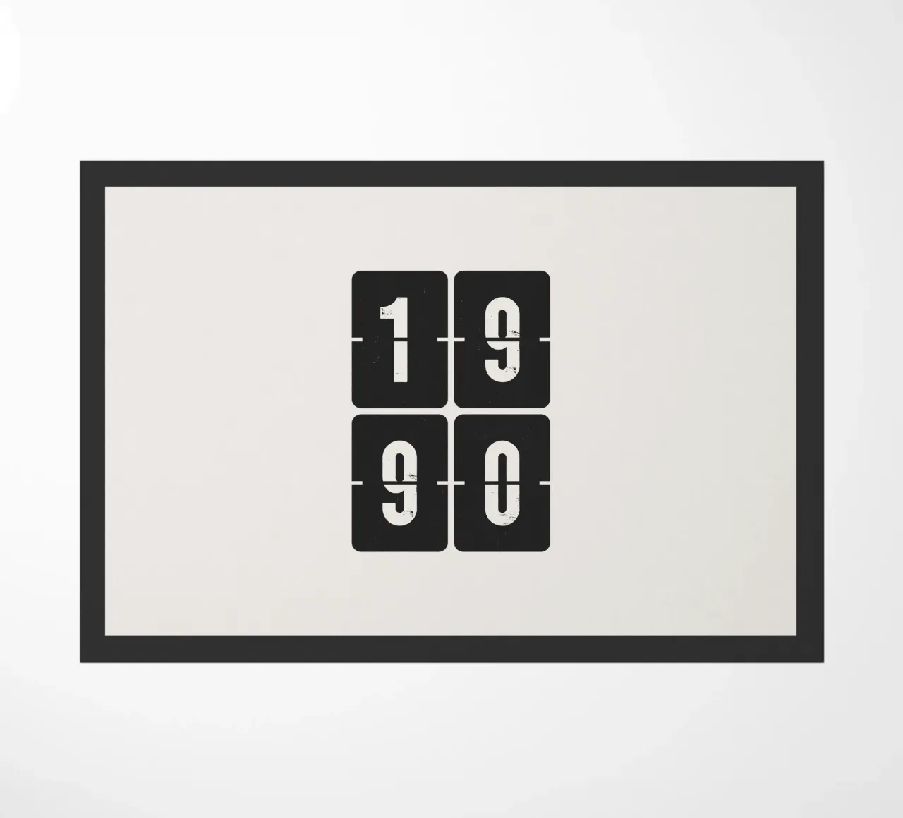 1990 Year doormat by Vintagrafica