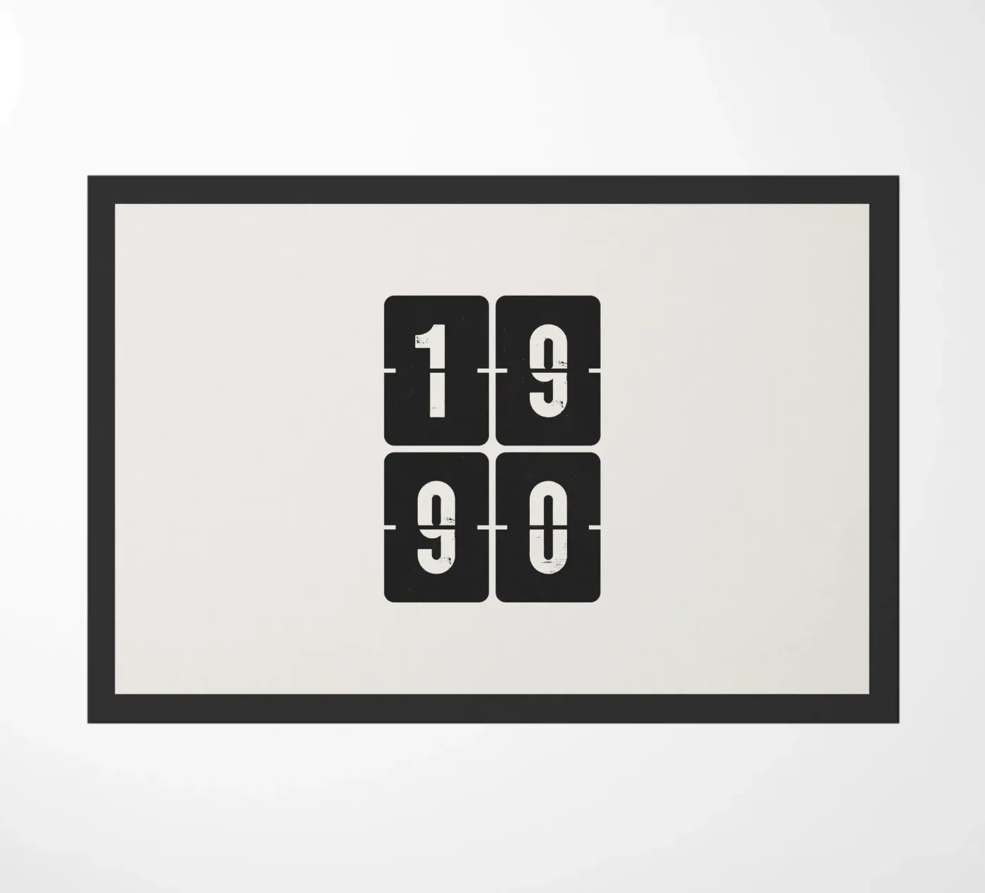 1990 Year doormat by Vintagrafica