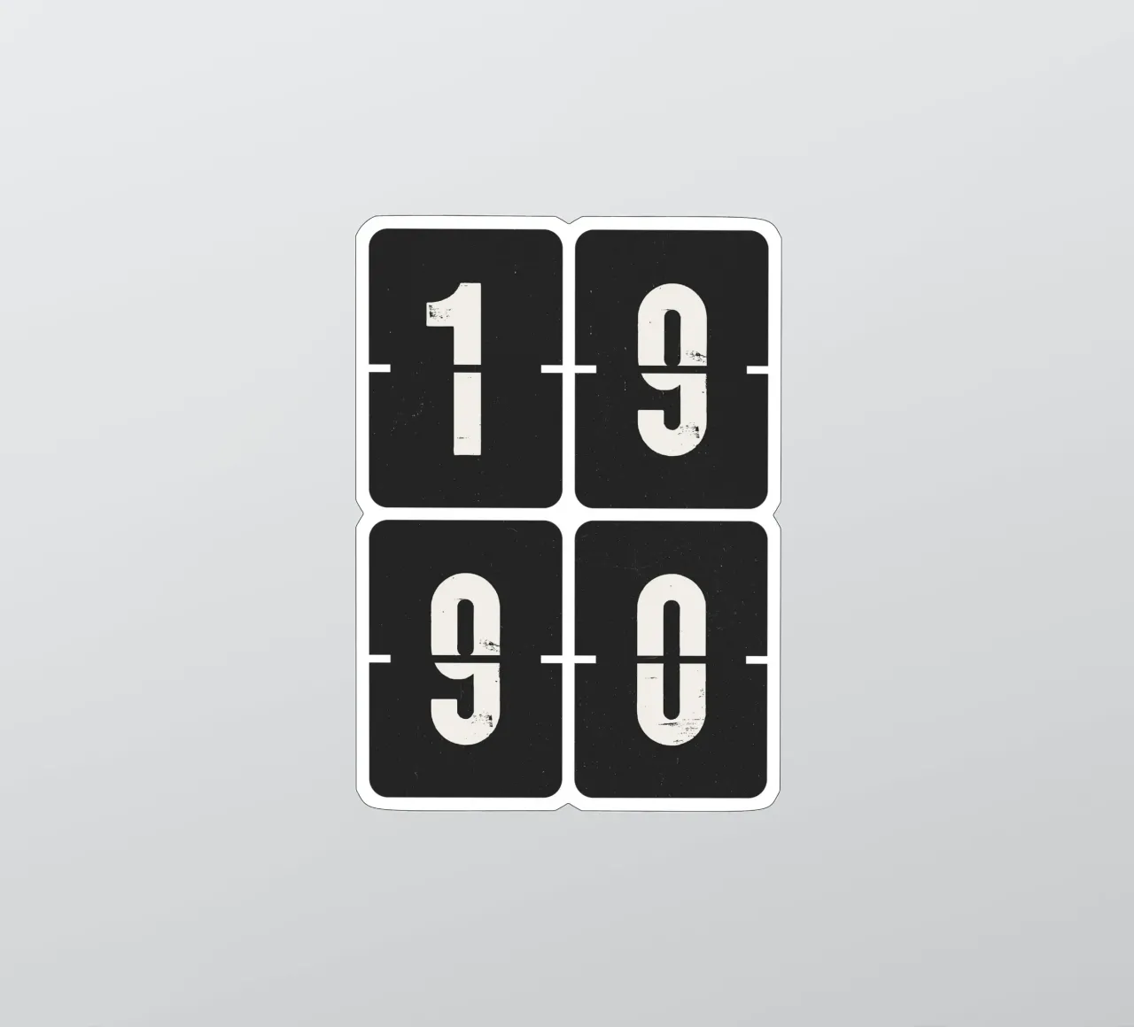 1990 Year sticker by Vintagrafica
