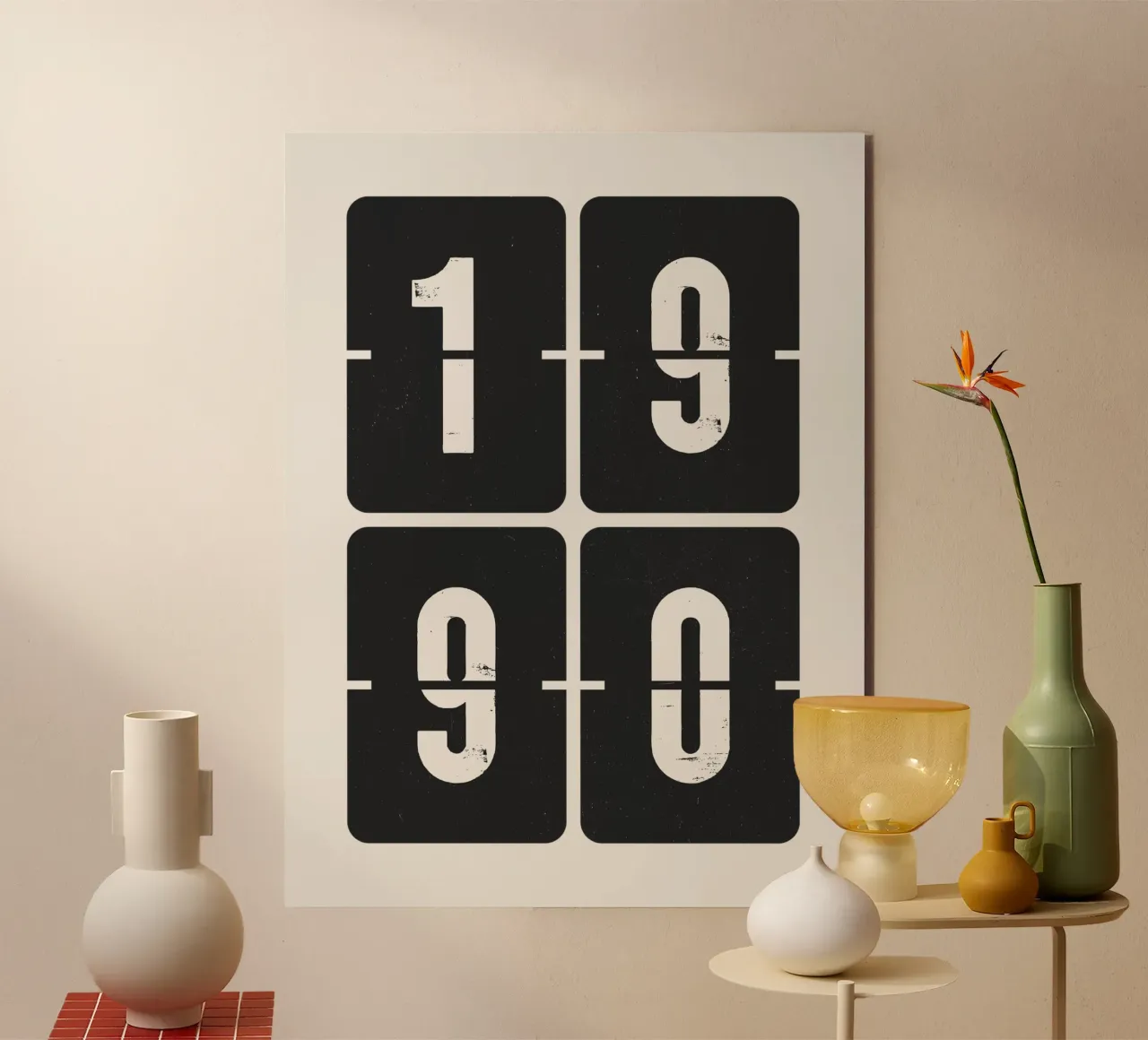 1990 Year alu-dibond by Vintagrafica