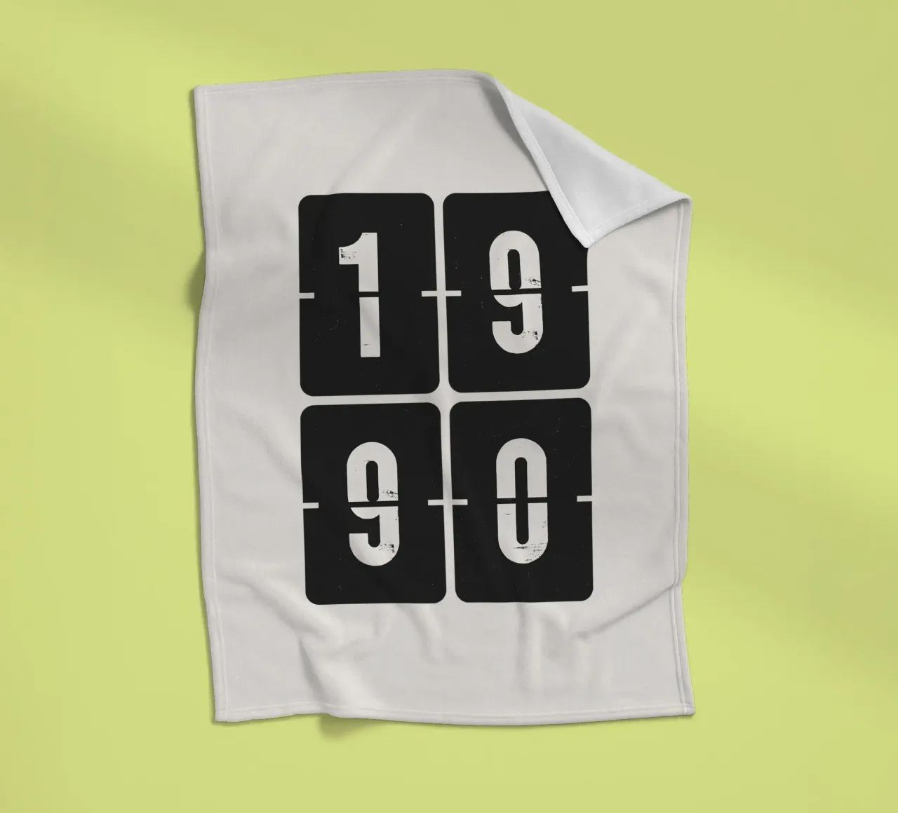 1990 Year fleece blanket by Vintagrafica