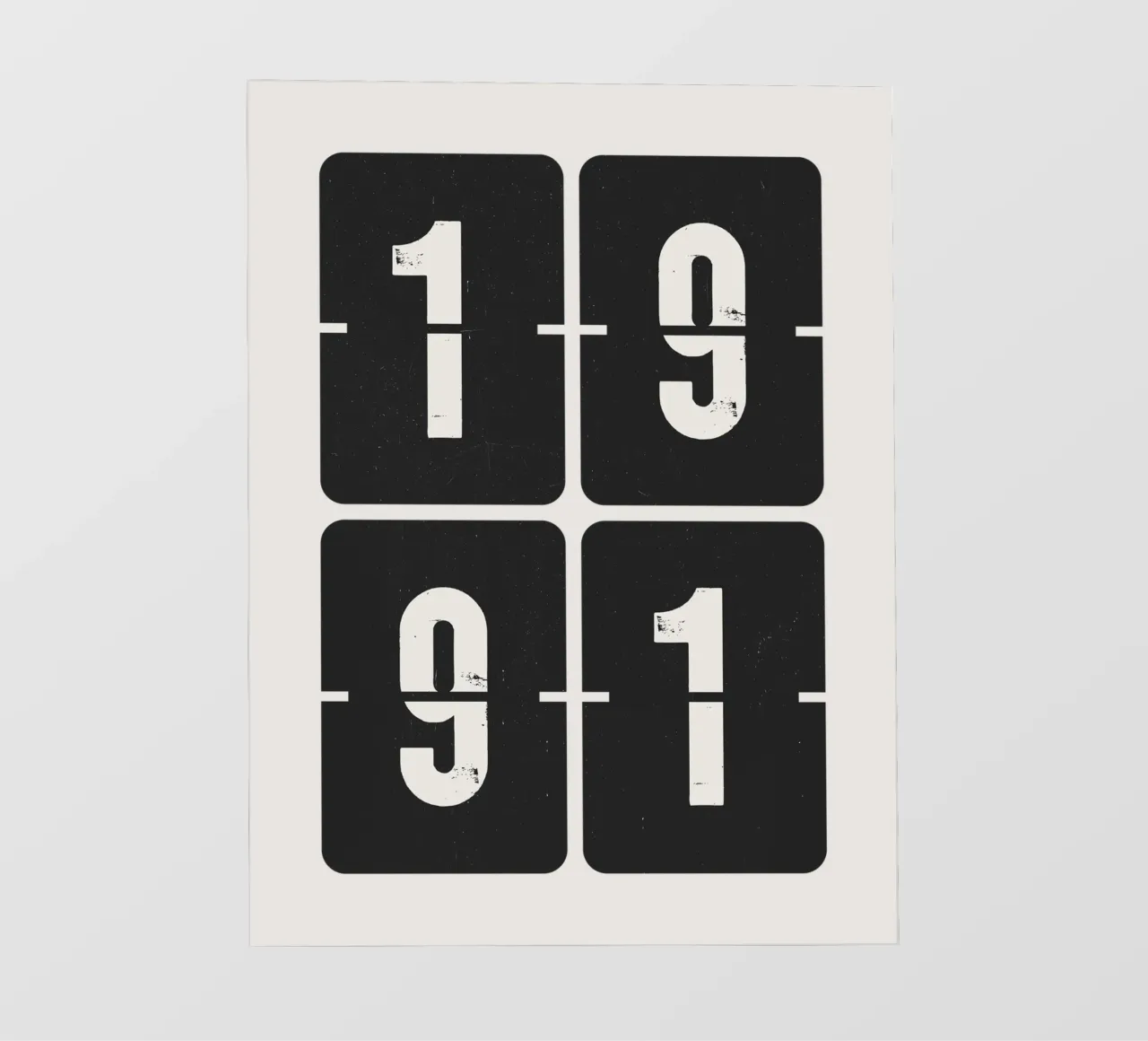 1991 Año lámina retroiluminada de Vintagrafica