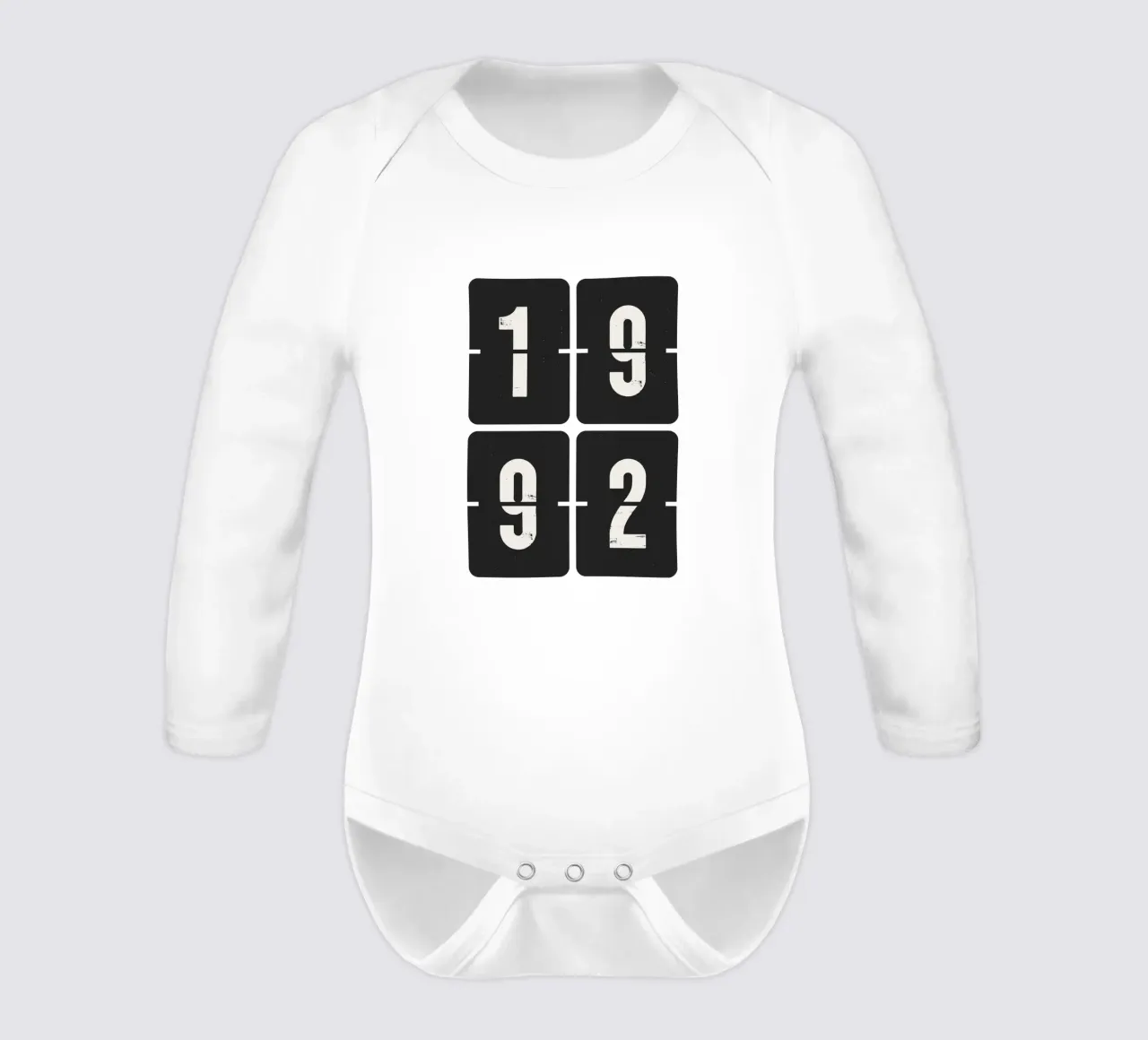 1992 Year long-sleeve baby romper by Vintagrafica